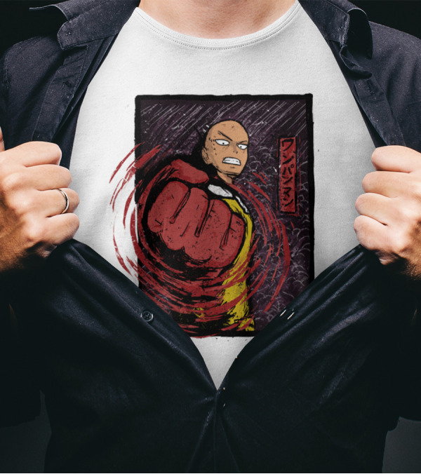 One Punch Man Hero For Fun Saitama Iconic Manga T-Shirt