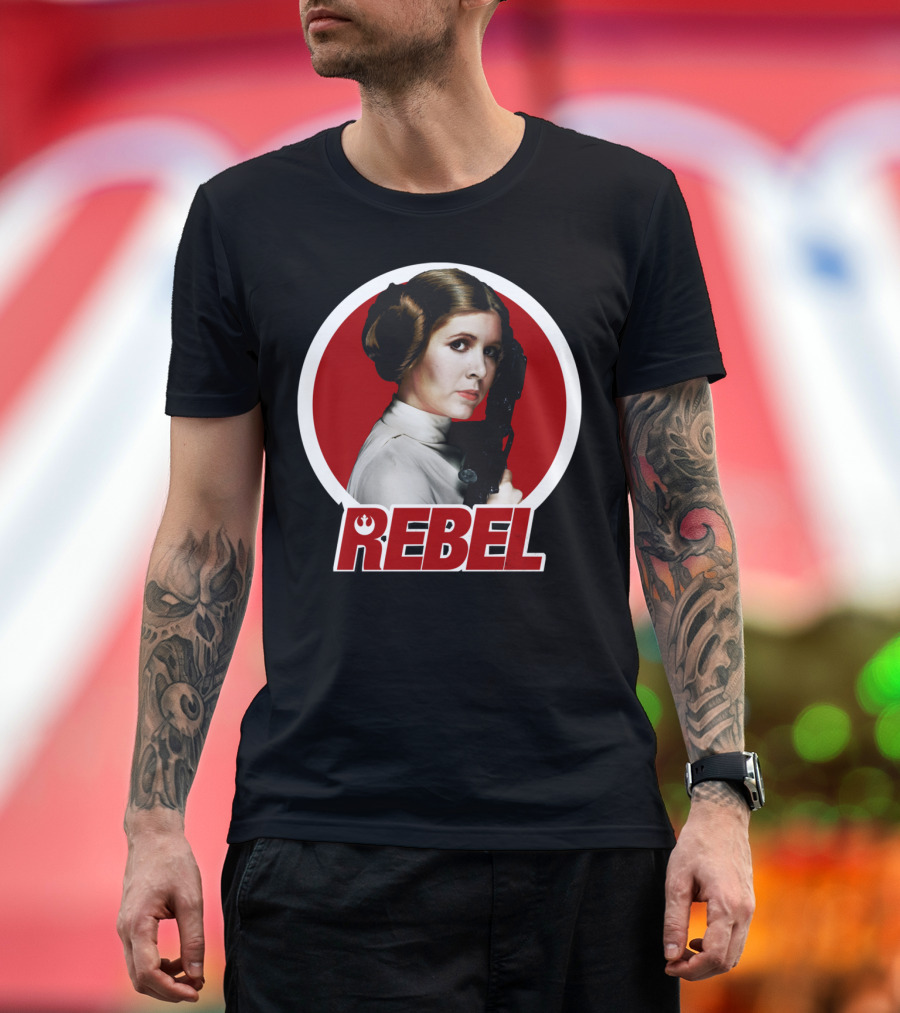 Leia Rebel Icon Circle with Blaster T-Shirt
