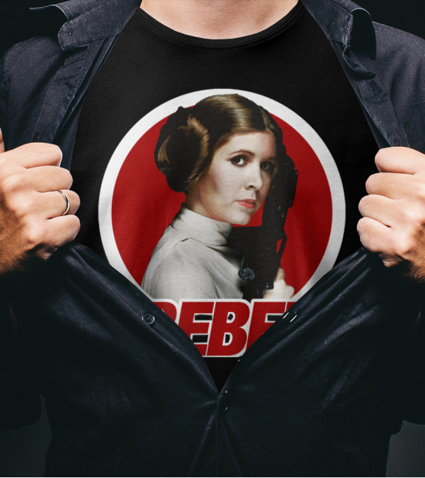 Leia Rebel Icon Circle With Blaster T-Shirt