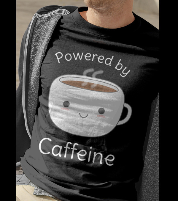 Cute Powered By Caffeine Kawaii Coffee Mug T-Shirt