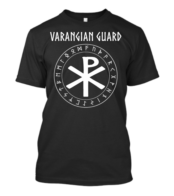 Varangian Guard Byzantine Empire Symbol Chi Rho With Runic Circle T-Shirt