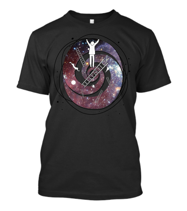 Let Loose Space Vortex Jumper Galaxy Adventure With Ladders And Dogs T-Shirt