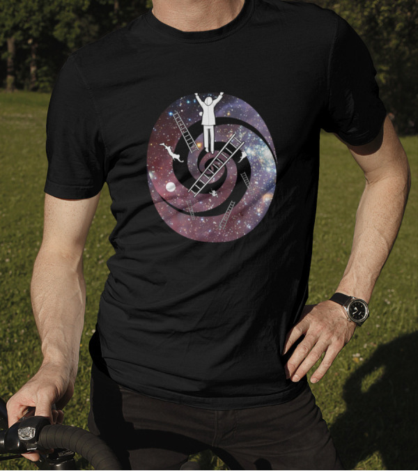 Let Loose Space Vortex Jumper Galaxy Adventure With Ladders And Dogs T-Shirt