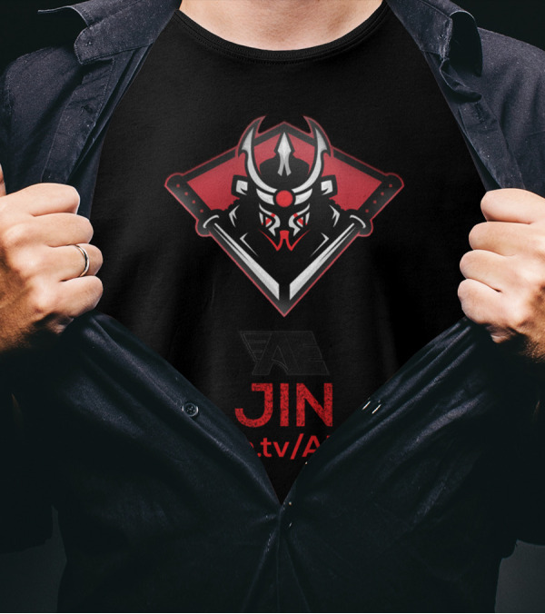 AE Jin Samurai Logo Twitch.tv/AE_JIN Esports Player T-Shirt