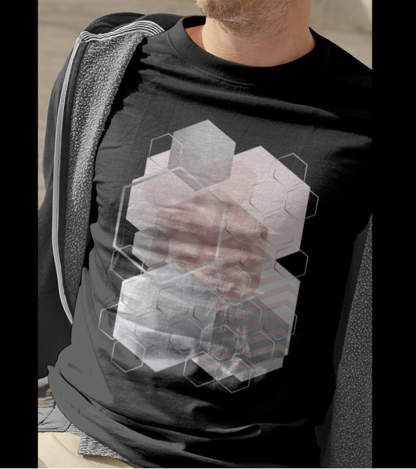 Hexagonal Geo Luxe Abstract T-Shirt