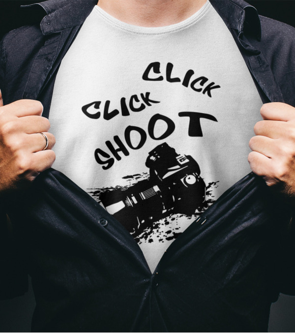 Click Click Shoot Camera Photography T-Shirt