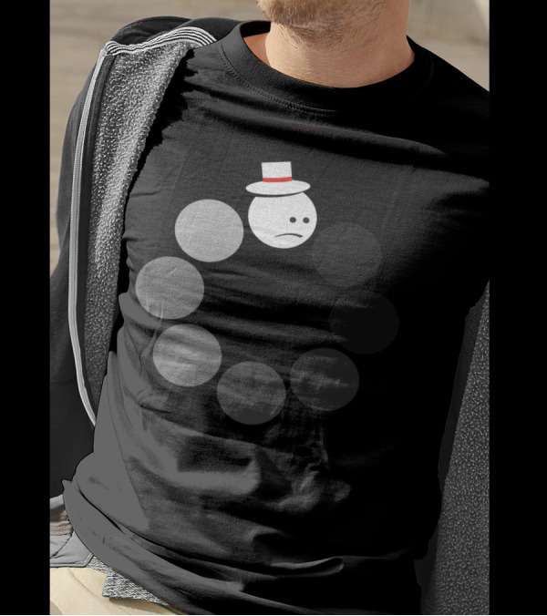 Buffering Look Closer Sad Face In Hat Loading Circle T-Shirt