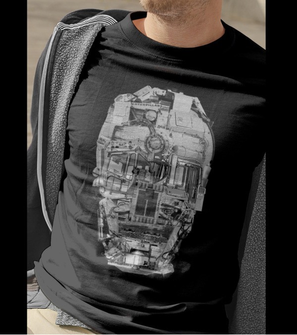 Caterpillar Machine Skull Build T-Shirt
