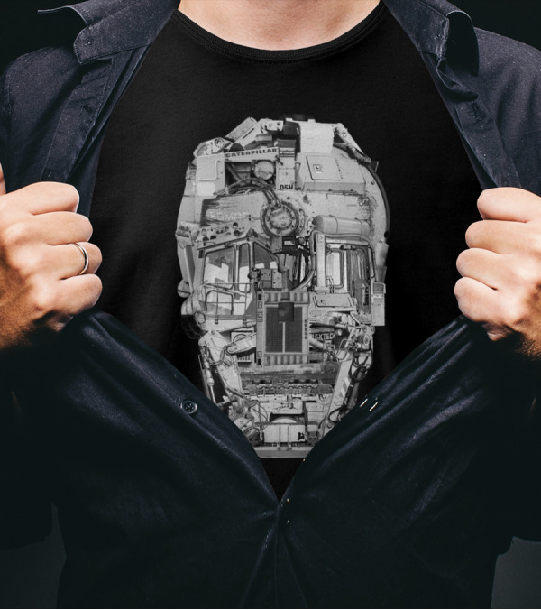 Caterpillar Machine Skull Build T-Shirt