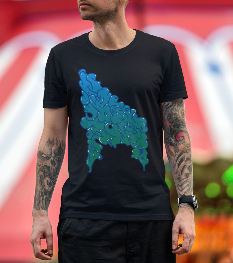 High Right Low Left Stencil Art Psychedelic T-Shirt