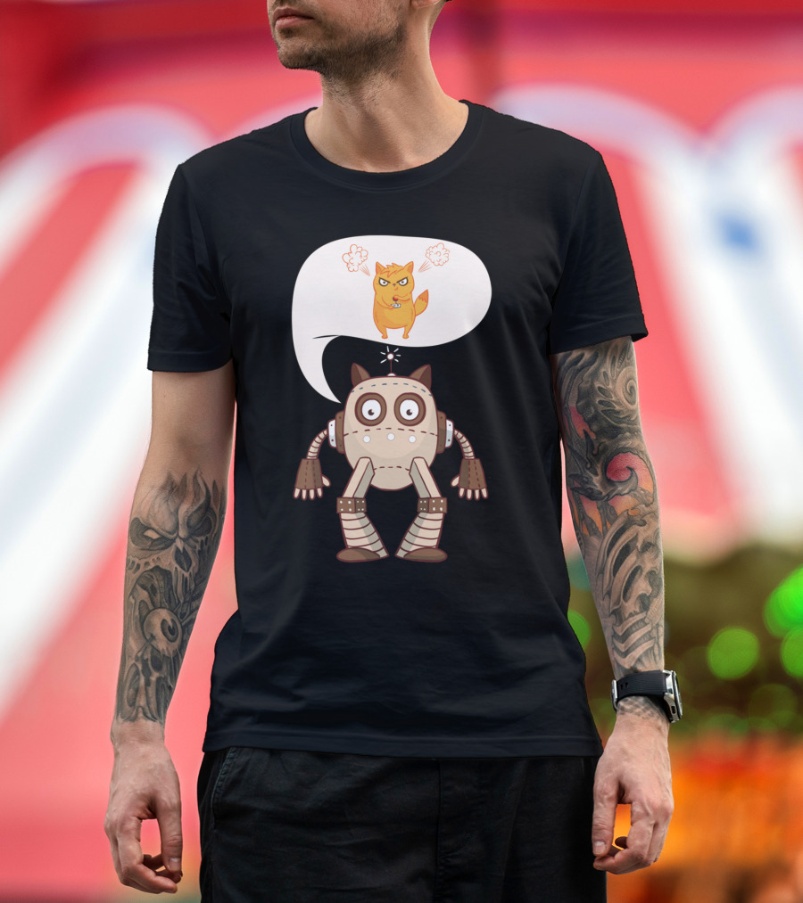 Video Game Controller Kitten Gamer Robot Cats T-Shirt