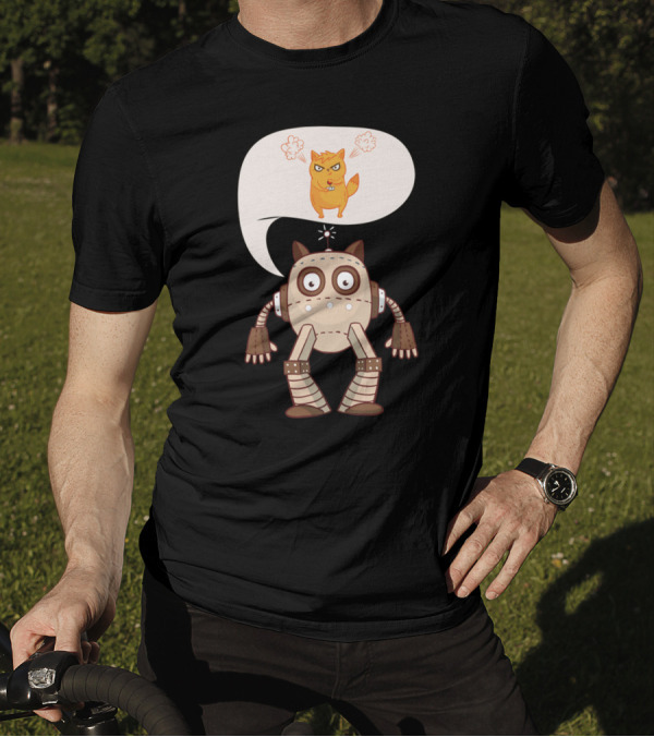 Video Game Controller Kitten Gamer Robot Cats T-Shirt