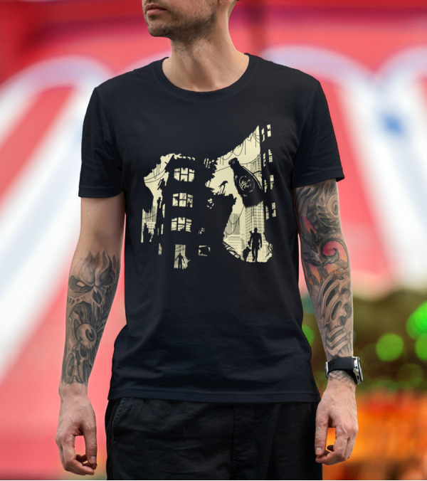 Premium T-Shirt: Life After The End Nuka-Cola Post-Apocalyptic Cityscape T-Shirt Life After The End Nuka-Cola Post-Apocalyptic Cityscape T-Shirt