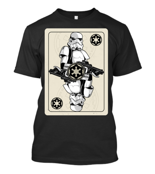 Ace Of Stormtrooper Playing Card Design With Galactic Empire Symbols T-Shirt