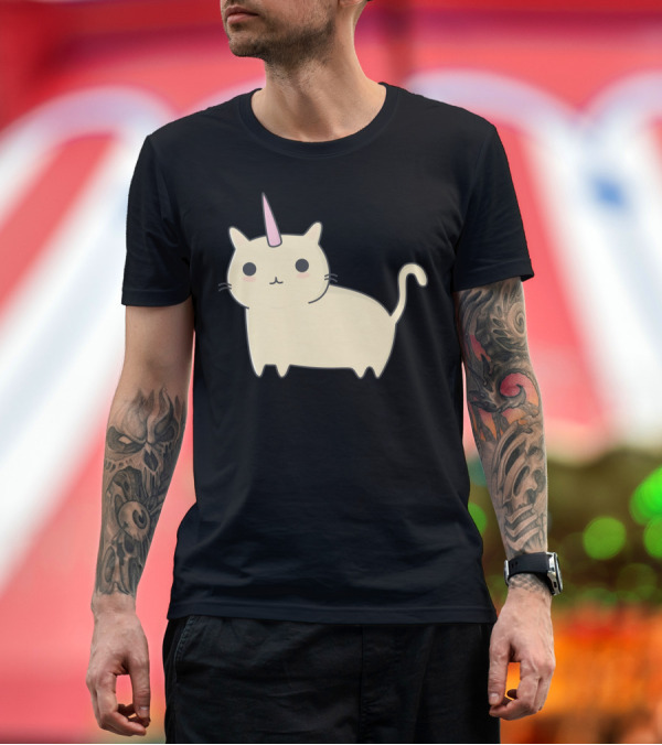 Premium T-Shirt: Cute Unicorn Cat H Unicorn Cat Hybrid Fantasy Kawaii T-Shirt Cute Unicorn Cat H Unicorn Cat Hybrid Fantasy Kawaii T-Shirt