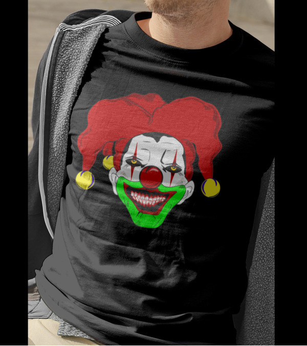 Clown Face With Red Hat And Green Smile T-Shirt