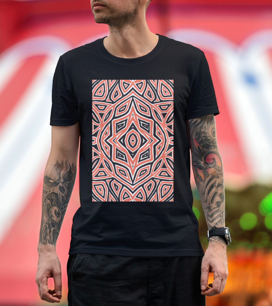 Evening Rose Chas Geometric Abstract Symmetry T-Shirt