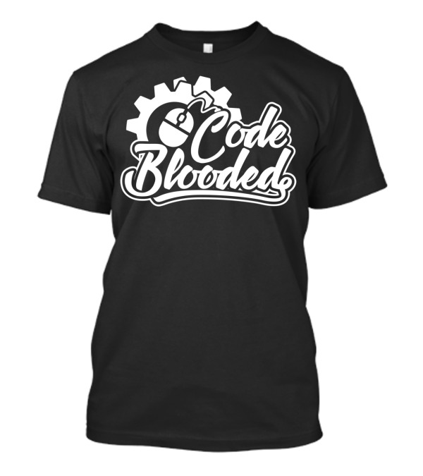 Code Blooded Computer Mouse Gear Icon Enthusiast T-Shirt