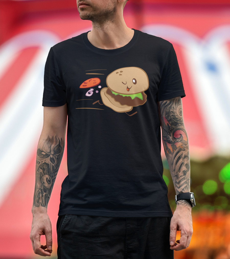 Burger Run Winking Burger Animated Sprint T-Shirt