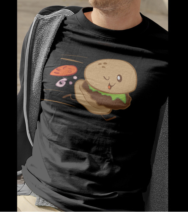 Burger Run Winking Burger Animated Sprint T-Shirt