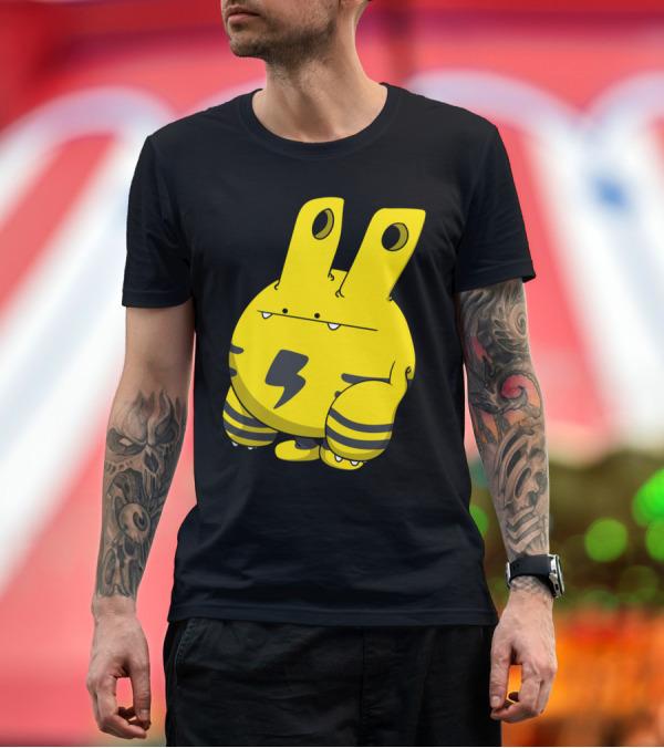 Premium T-Shirt: Little Electric Ball Character with Lightning T-Shirt Little Electric Ball Character with Lightning T-Shirt