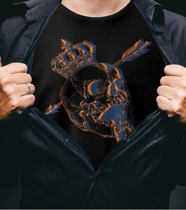 Live For Nothing Or Die For Something Skull With Crown And Arrow T-Shirt