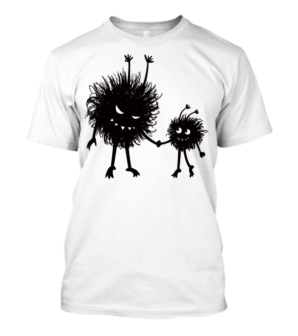 Evil Bug Mother And Child Monsters Holding Hands T-Shirt