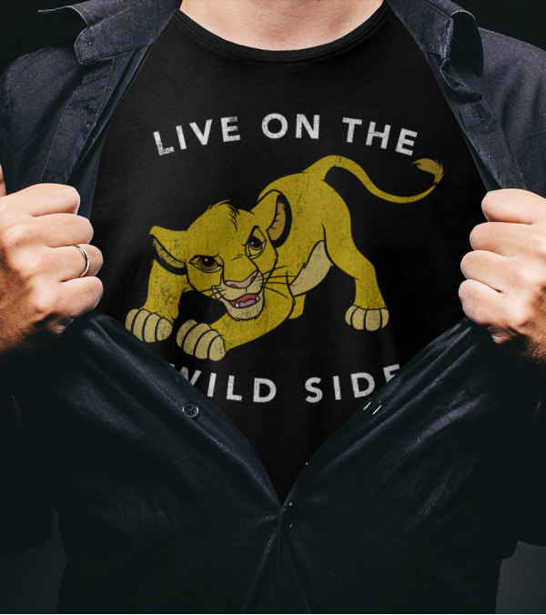 Live On The Wild Side Simba The Lion King T-Shirt