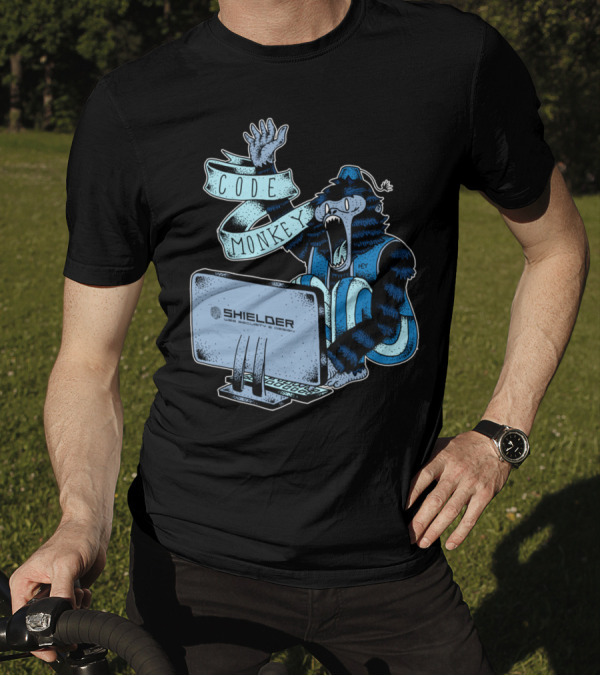Code Monkey Shielder Hey T-Shirt