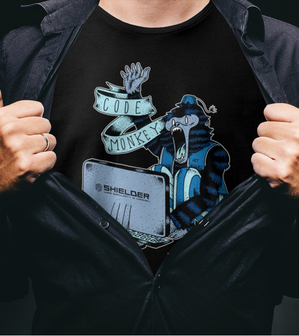 Code Monkey Shielder Hey T-Shirt