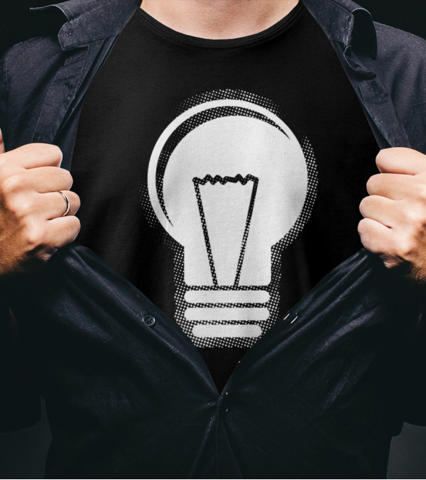 Idea Light Bulb Vintage Pop T-Shirt