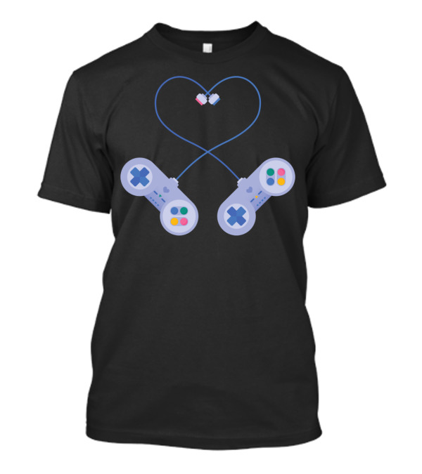 Be My Player Retro Gaming Love Controllers T-Shirt