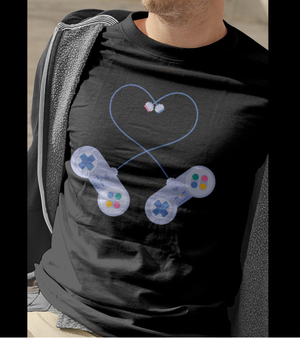 Be My Player Retro Gaming Love Controllers T-Shirt