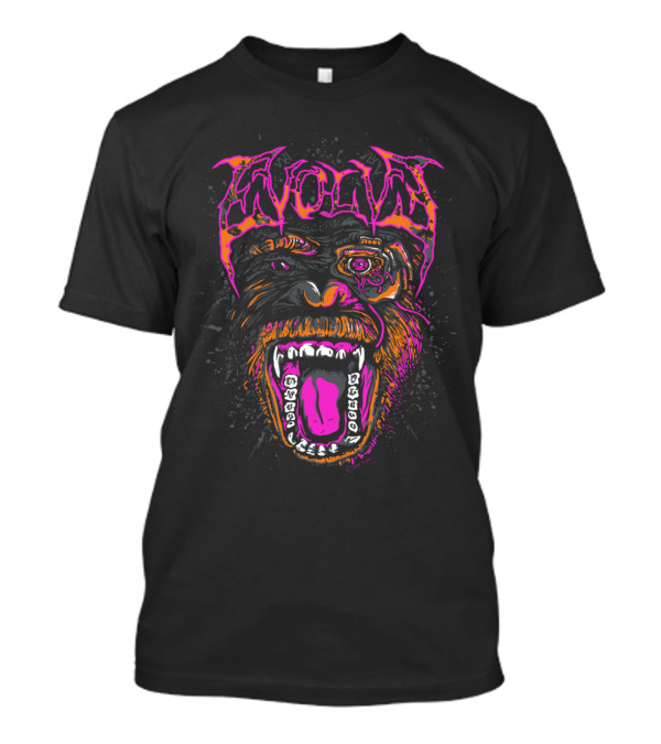Evolve Chimp Graphic With Vibrant Colors And Intense Expression T-Shirt