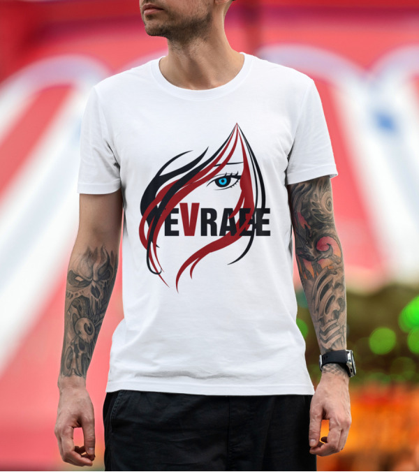 Premium T-Shirt: EVRAEE Vivid Eye Emblem in Bold Contrast T-Shirt EVRAEE Vivid Eye Emblem in Bold Contrast T-Shirt