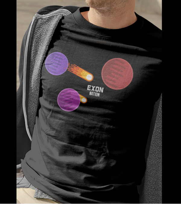 EXON NATION Space Edition Planets And Meteors T-Shirt