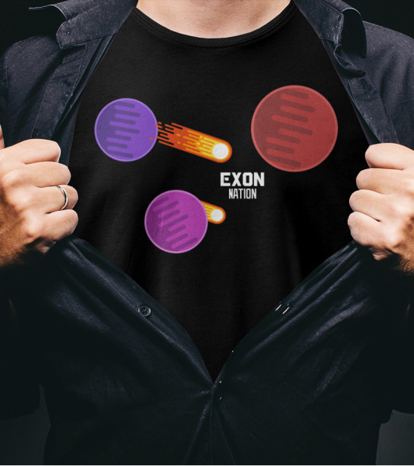 EXON NATION Space Edition Planets And Meteors T-Shirt