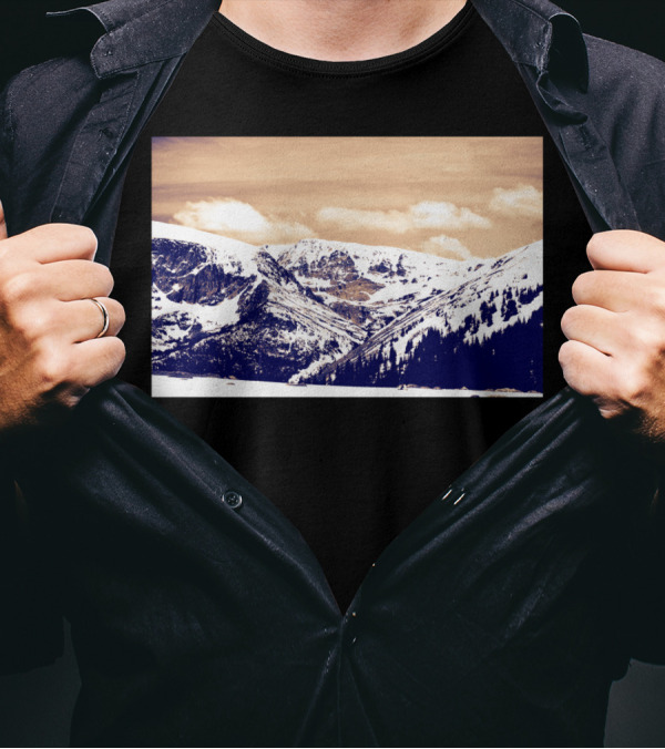 Snowy Mountains In Colorado Winter Landscape T-Shirt
