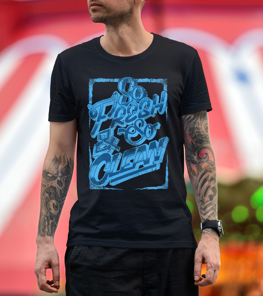 So Fresh and So Clean Blue Graffiti T-Shirt