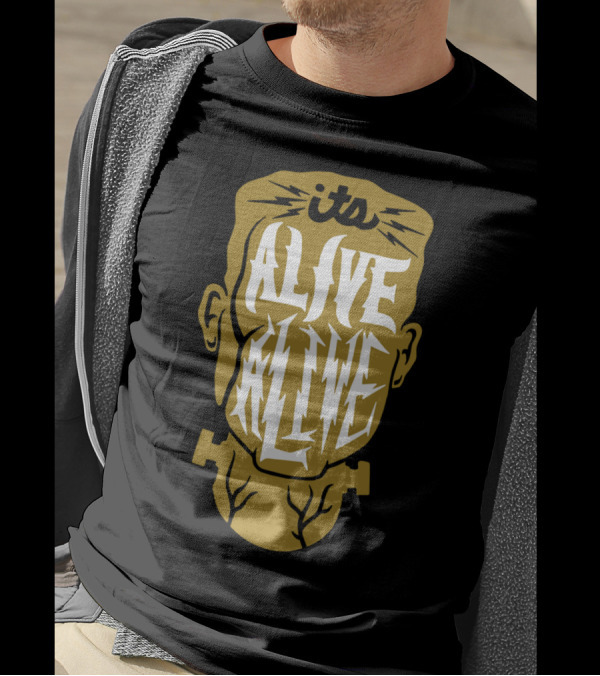 Its Alive Alive Frankenstein Monster Head T-Shirt