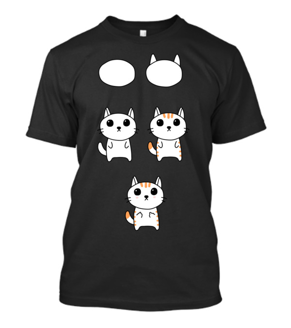 How To Draw A Cat Step By Step Guide T-Shirt
