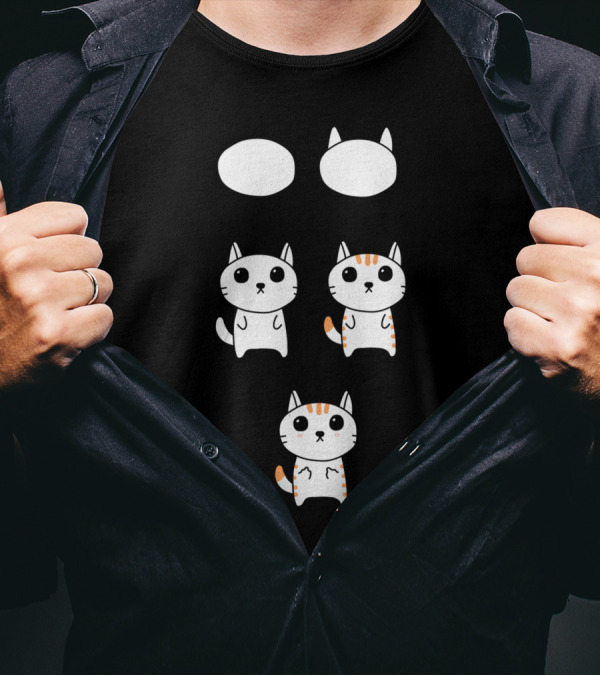 How To Draw A Cat Step By Step Guide T-Shirt