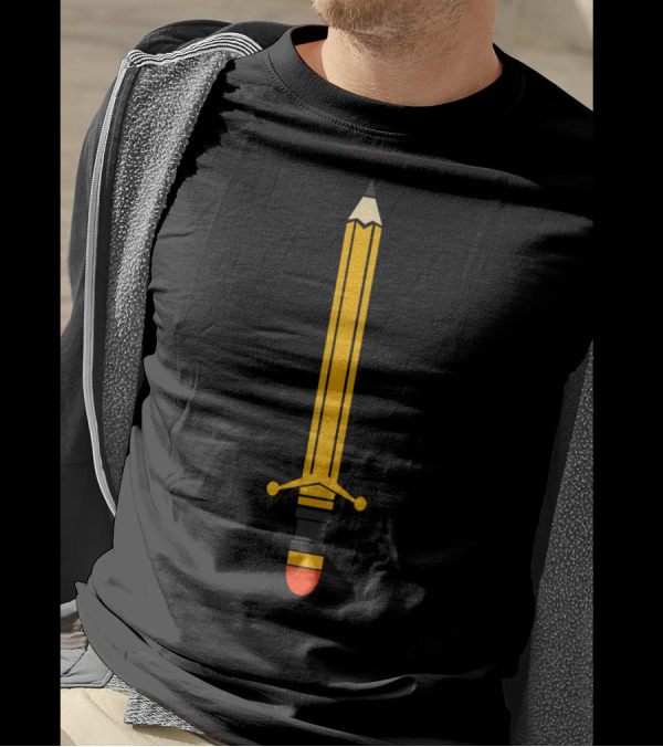 Weapon Of Mass Creation Pencil Sword T-Shirt