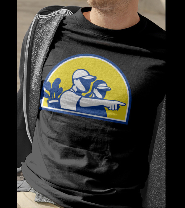 Caddie And Golfer Pointing With Golf Bag T-Shirt
