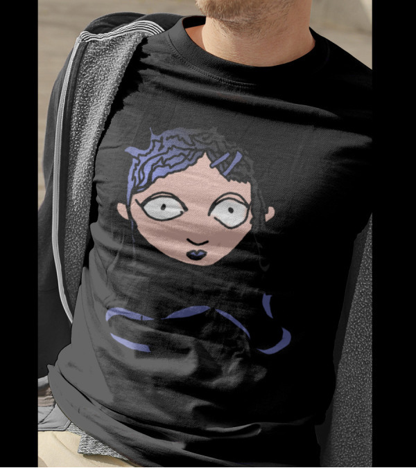 Weird Is Just Another Word For Awesome Face With Blue Hair T-Shirt