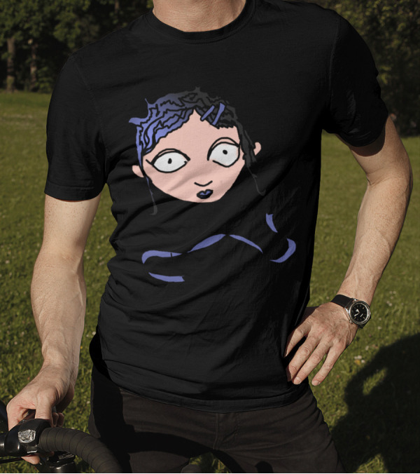 Weird Is Just Another Word For Awesome Face With Blue Hair T-Shirt