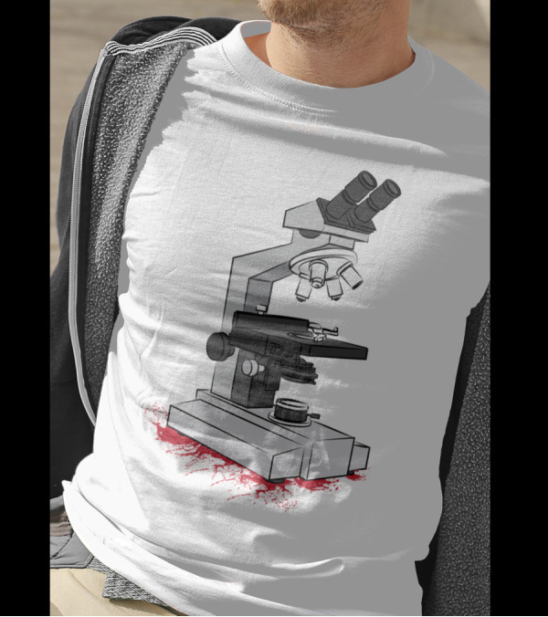 Optical Microscope On Splattered Background T-Shirt