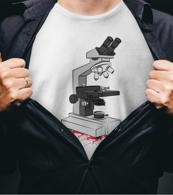 Optical Microscope On Splattered Background T-Shirt