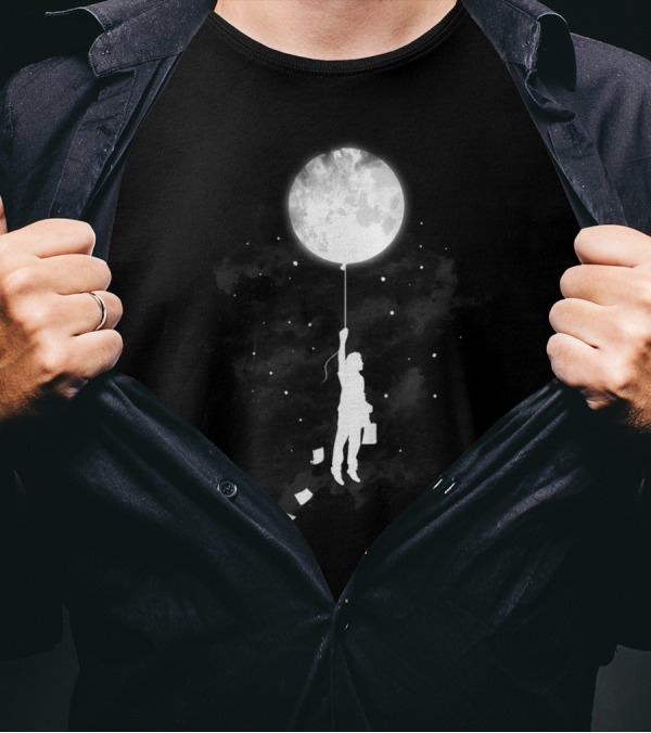 Goodnight And Goodbye Moon Balloon Journey T-Shirt