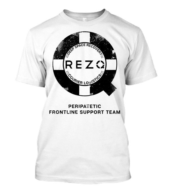 PERIPATETIC FRONTLINE SUPPORT TEAM REZQ DEEP SPACE RECOVERY COURIER LOGISTICS T-Shirt